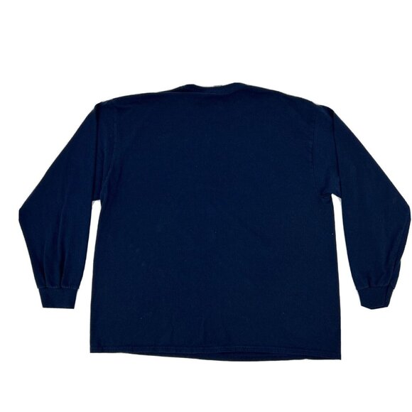 Majestic Shirt Men’s 2XL Blue Tampa Bay Rays MLB Long Sleeve Crew Neck - Picture 5 of 9